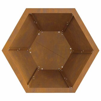 Vuurkorf Hexagonaal 50x50x40 cm Weerbestendig Staal 6