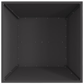 Vuurkorf Vierkant Zwart 60x60x30 cm Staal 4