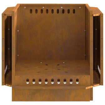 Vuurkorf rookvrij 58x58x51 cm cortenstaal 8