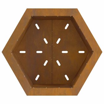 Rookloze Vuurkorf Hexagonaal 58x58x51 cm Weerbestendig Staal 5