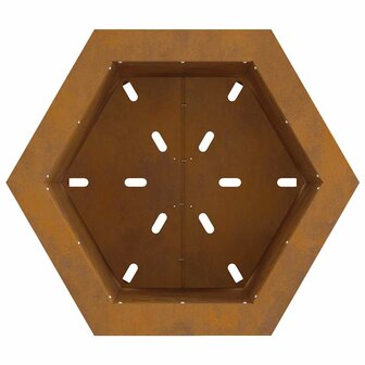 Rookloze Vuurkorf Hexagonaal 48x48x51 cm Weerbestendig Staal 5