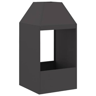 Vuurkorf 50x50x100 cm staal zwart 3