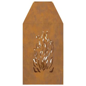 Vuurkorf 50x50x100 cm cortenstaal 5