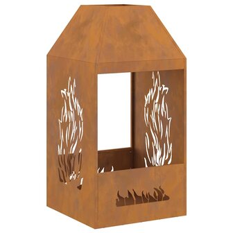 Vuurkorf 50x50x100 cm cortenstaal 6