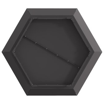 Vuurkorf Hexagonaal Zwart 75x75x28 cm Staal 8