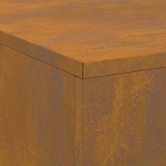 Vuurkorf met Houtopslag 100x100x30 cm Weerbestendig Staal 8
