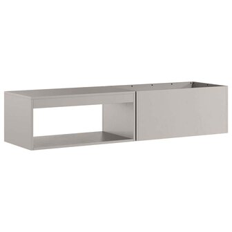 Vuurkorf met Houtopslag 160x45x35 cm Weerbestendig Staal 3