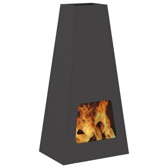 Vuurkorf Zwart 50x35x100 cm Staal 2