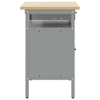 Werkbank met vergrendelbare deur 100x55x85 cm staal zwart 7