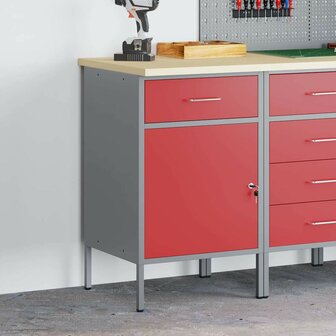 Werkbank 50x55x84 cm staal rood 2