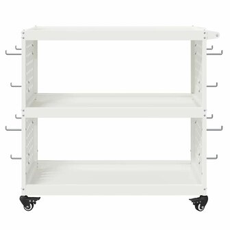 Gereedschapswagen Wit 75 x 35 x 73 cm Poedergecoat staal 4