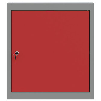 Gereedschapskast wandgemonteerd 50x20x55 cm staal rood 6