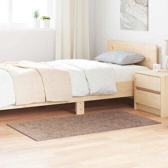Vloerkleed shaggy met latex onderkant 80x150 cm bruin 1