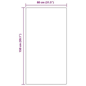 Vloerkleed shaggy met latex onderkant 80x150 cm bruin 7