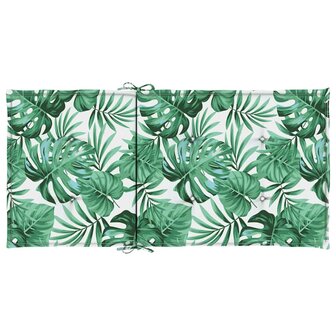 Stoelkussens 2 pcs Bladpatroon 100 x 50 x 3 cm Oxford stof 6