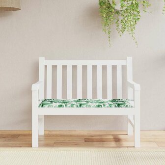 Tuinbankkussen met Bladprint, 100x50x4 cm, Gemaakt van Oxford Stof 1