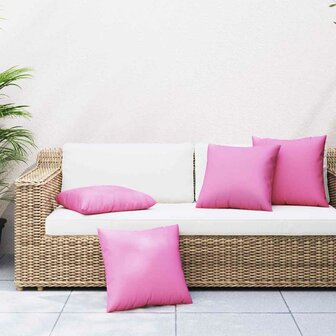 Sierkussens 4 stuks Roze 60x60 cm Stof 1