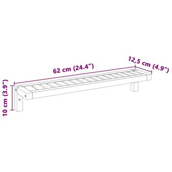 Wandplank 62x10x12,5 cm massief walnotenhout 8