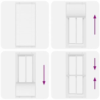 Pliss&eacute; rolgordijn 100x200 cm stofbreedte 99,4cm polyester wit 7