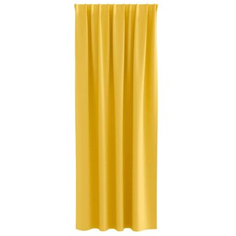 Gordijnen 2 pcs Mosterdgeel 245 x 140 cm Polyester 2