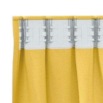 Gordijnen 2 pcs Mosterdgeel 245 x 140 cm Polyester 3