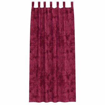 Velours Gordijnen 2 stuks met Oogjes Bordeauxrood 245x140 cm 2