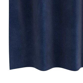 Gordijnen 2 st verduisterend met ringen fluweel donkerblauw 4