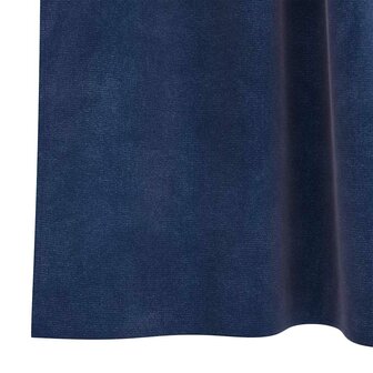 Gordijnen 2 st verduisterend met lussen fluweel donkerblauw 5