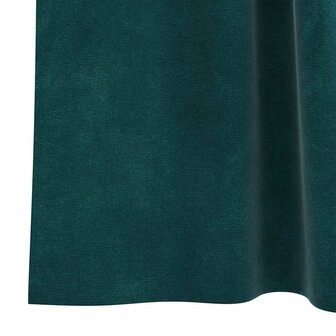Gordijnen 2 st verduisterend met lussen fluweel donkergroen 5