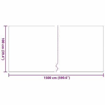Kunstgras 1x15 m 30 mm zwart 7