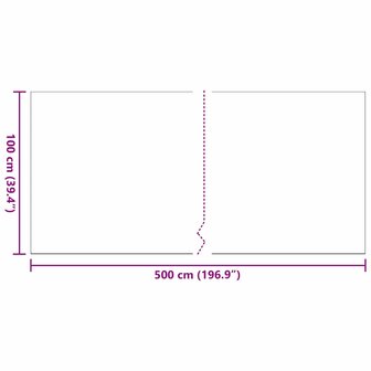 Kunstgras 1x5 m 40 mm zwart 7