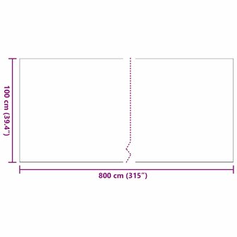 Kunstgras 1x8 m 40 mm zwart 7