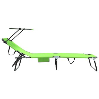Vouwbare Ligbedden 2 stuks met Luifel Groen 600D Oxford Stof 5