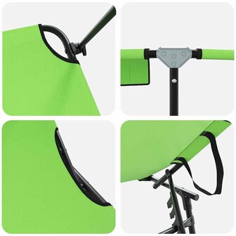 Vouwbare Ligbedden 2 stuks met Luifel Groen 600D Oxford Stof 7