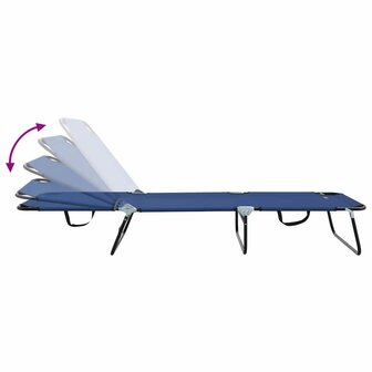 Vouwbaar Ligbed Draagbaar Blauw 600D Oxford Stof 8