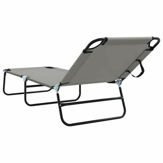 Vouwbaar Ligbed Draagbaar Grijs 600D Oxford Stof 5
