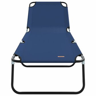 Vouwbare Ligbed 2 stuks Draagbaar Blauw 600D Oxford Stof 4
