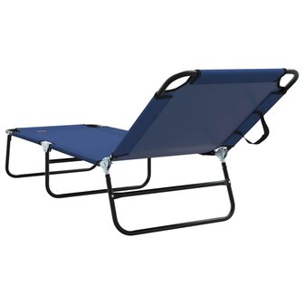 Vouwbare Ligbed 2 stuks Draagbaar Blauw 600D Oxford Stof 6