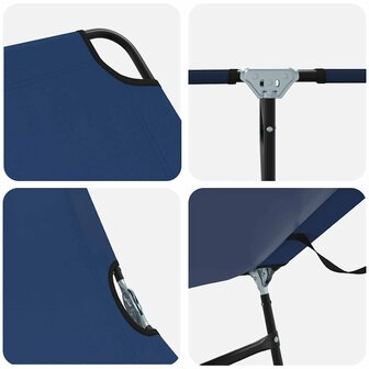Vouwbare Ligbed 2 stuks Draagbaar Blauw 600D Oxford Stof 7