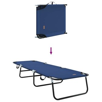 Vouwbare Ligbed 2 stuks Draagbaar Blauw 600D Oxford Stof 8