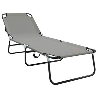 Opvouwbare Ligbedden 2 stuks Draagbaar Grijs 600D Oxford Stof 3