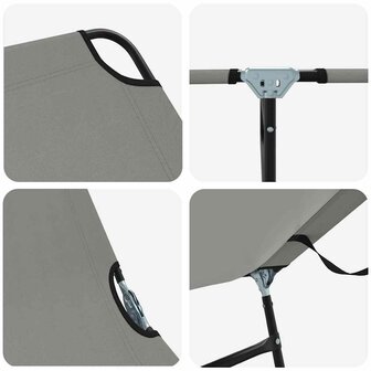 Opvouwbare Ligbedden 2 stuks Draagbaar Grijs 600D Oxford Stof 7