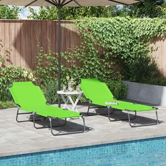 Opvouwbare Ligbedden 2 stuks Draagbaar Groen 600D Oxford Stof 1
