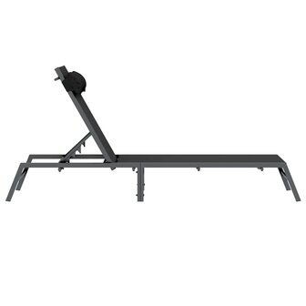 Ligbed Antraciet 197x52x25,5 cm Textilene 4