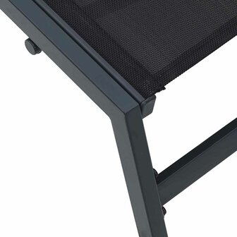 Ligbed Antraciet 197x52x25,5 cm Textilene 8