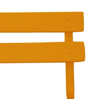 Tuinstoelen 2 st inklapbaar staal mosterdgeel 8