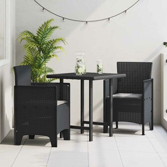 Tuinstoelen 2 st met kussens poly rattan antraciet 1