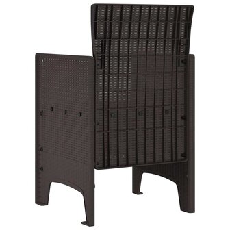 Tuinstoelen 2 stuks Bruin Poly Rattan 4