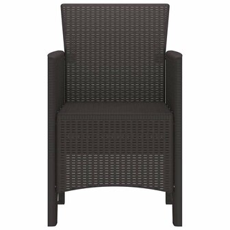 Tuinstoelen 2 stuks Bruin Poly Rattan 5