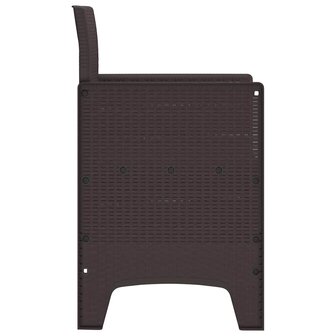 Tuinstoelen 2 stuks Bruin Poly Rattan 6